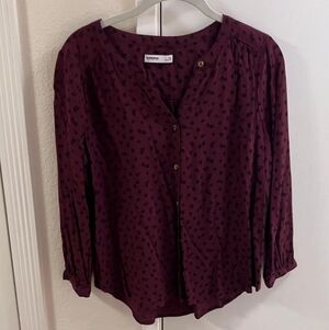 Women's Purple Button-Up Top